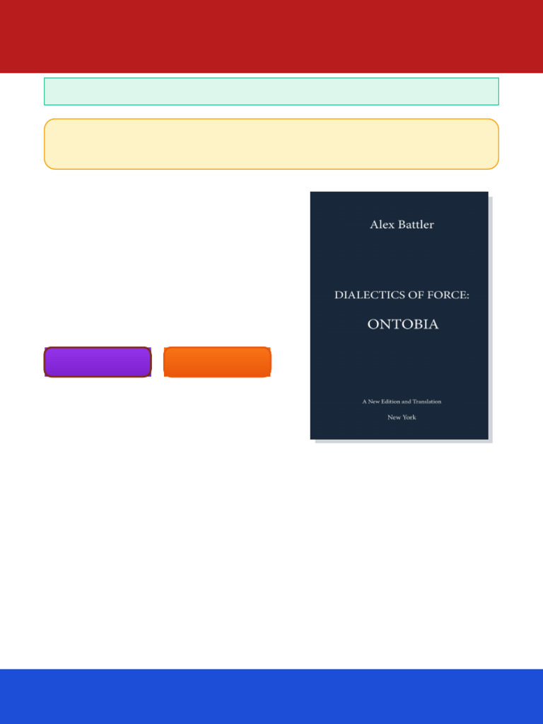 Dialectics of Force Ontobia Alex Battler ebook digital reading kit ...