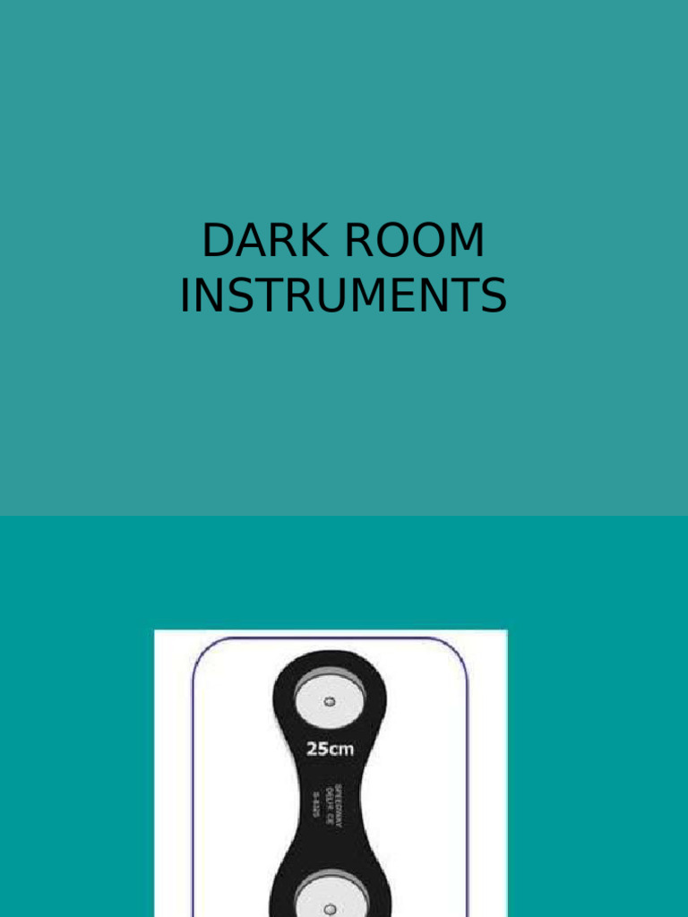 Dark Room Instruments 1 | PDF