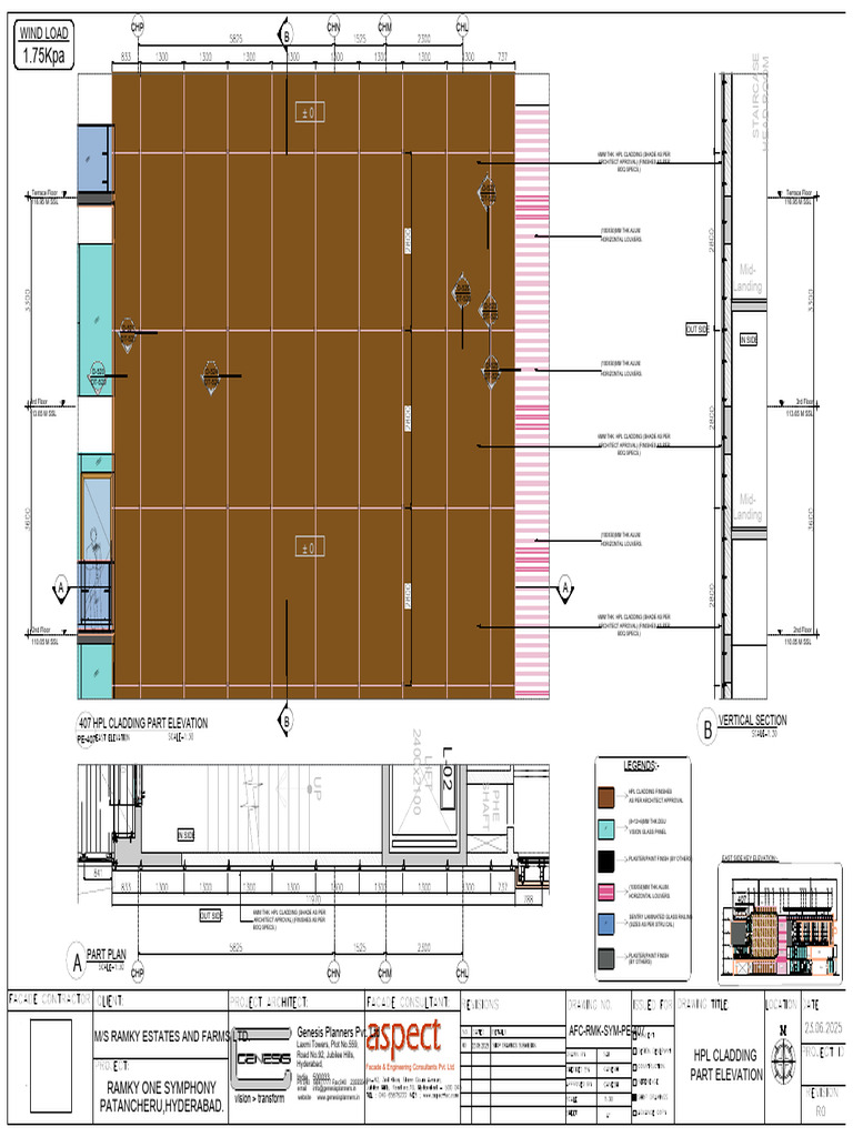 HPL Cladding Elevation and Details | PDF | Building Engineering
