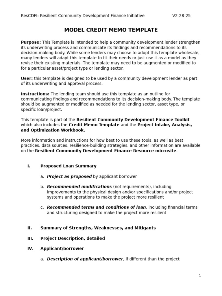 Community Development Loan Template | PDF | Loans | Debt