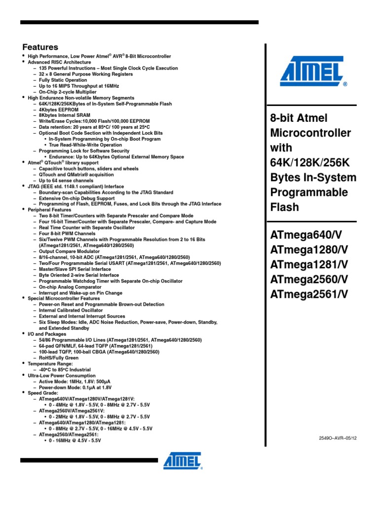 ATmega2560 Doc2549 | PDF | Electronic Design | Electronic Engineering