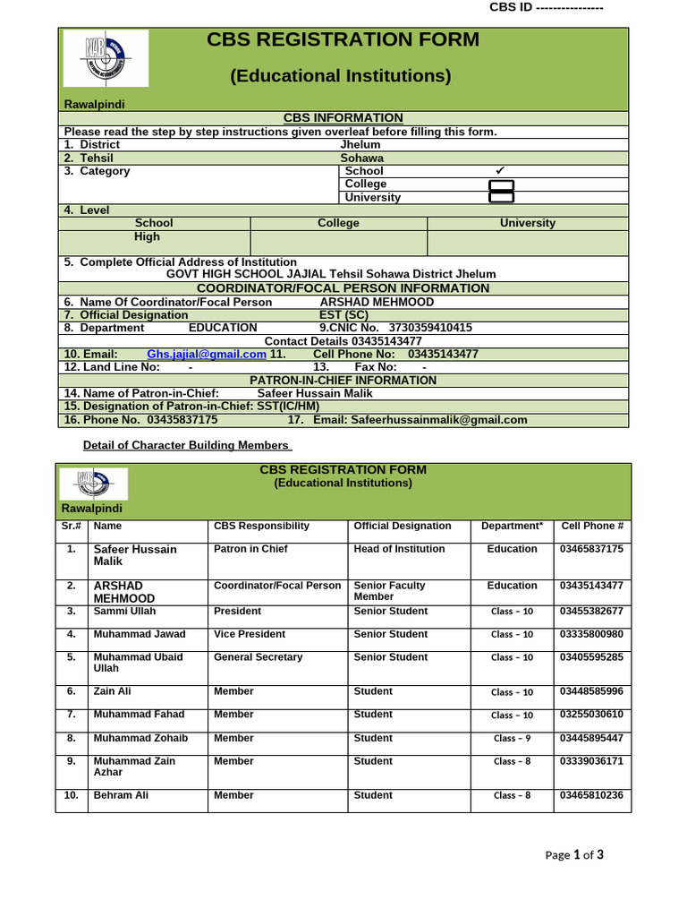 Cbs Jajial | PDF