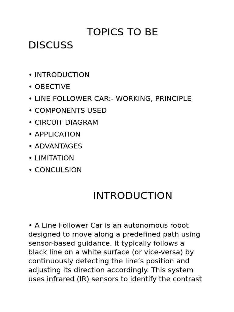 Line Follower Car: Design & Applications | PDF | Automation | Robot