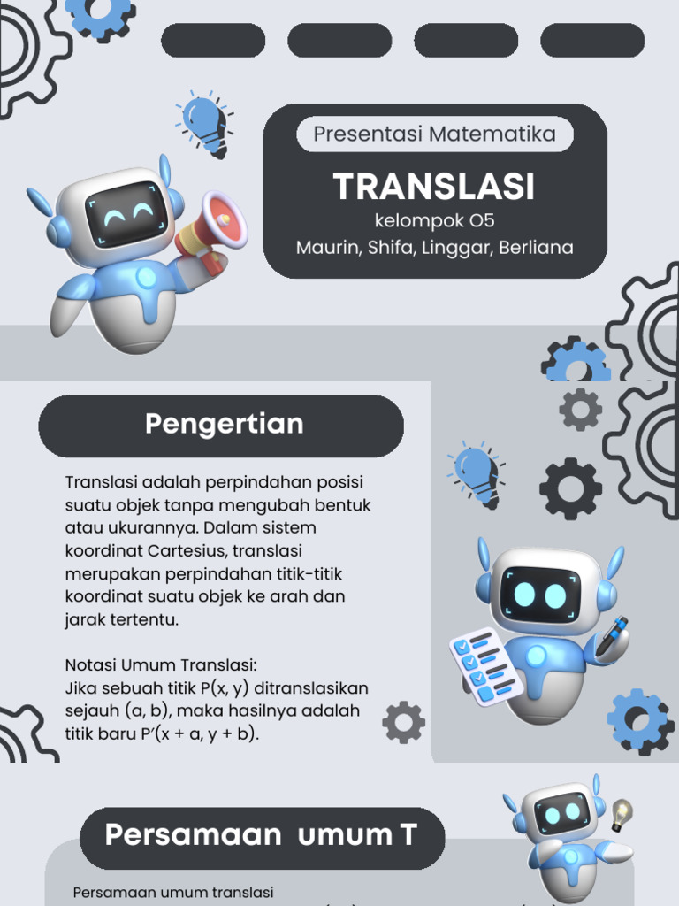 Pengertian dan Jenis Translasi Matematika | PDF