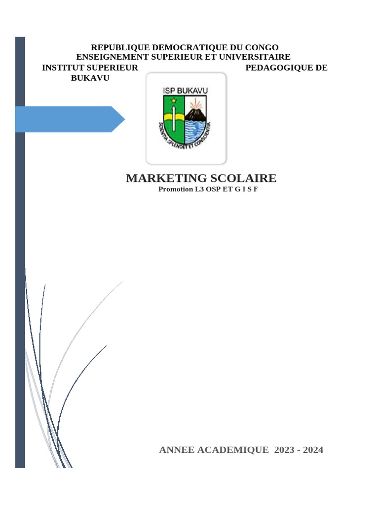 Marketing Scolaire en RDC : Stratégies et Objectifs | PDF ...