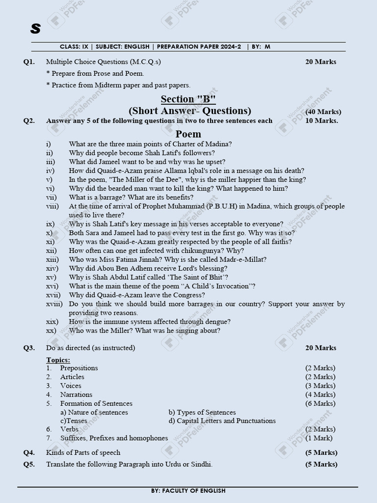 Ix - Preparation Papers 2024-25updated - 1 | PDF | Polynomial | Mathematics