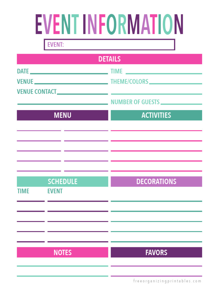 Comprehensive Event Planning Checklist | PDF