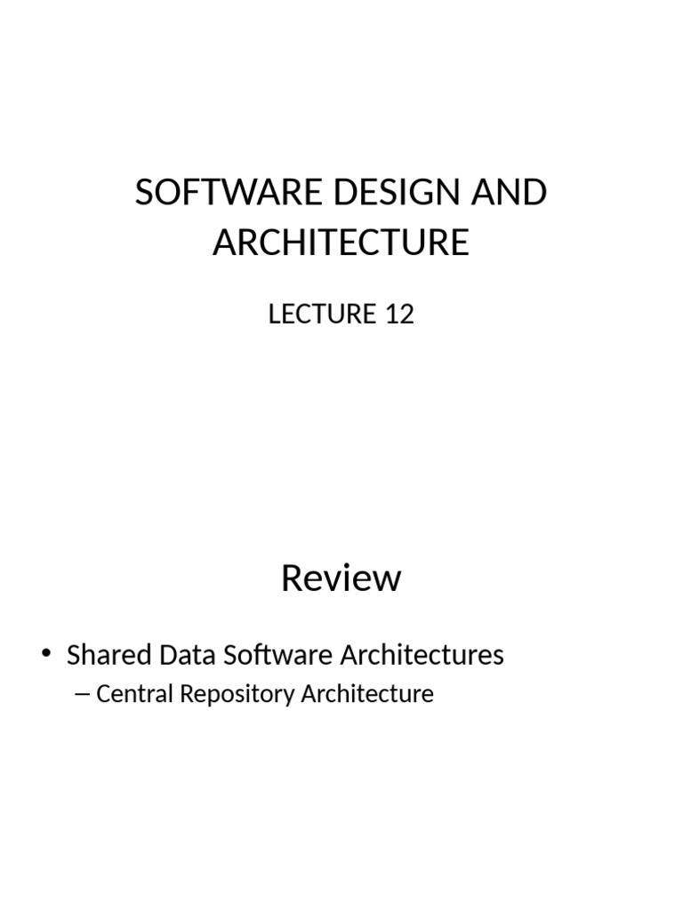 Shared Data Software Architecture Overview | PDF | Data | Knowledge