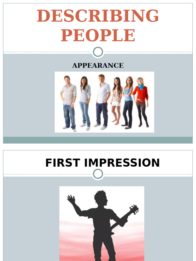 Describing People: Appearance Guide | PDF