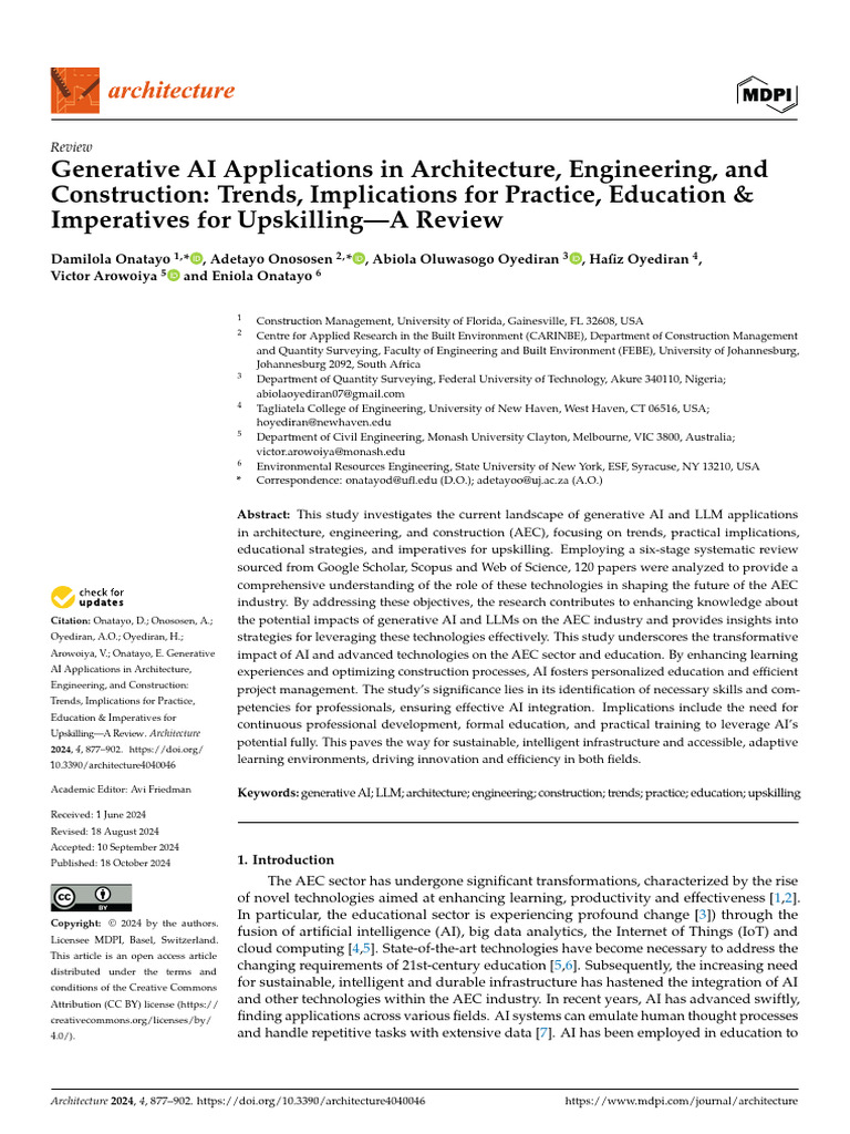 Architecture 04 00046 | PDF | Artificial Intelligence | Intelligence ...