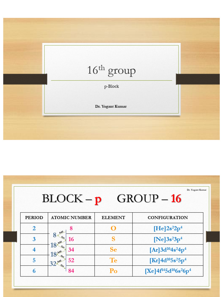 Group 16 Chalcogens Overview and Quiz | PDF | Chemical Bond | Covalent Bond