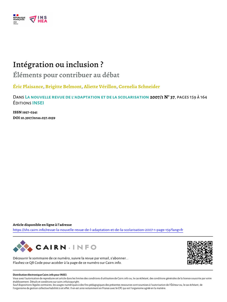Intégration vs Inclusion : Débat éducatif | PDF | Invalidité | Pédagogie