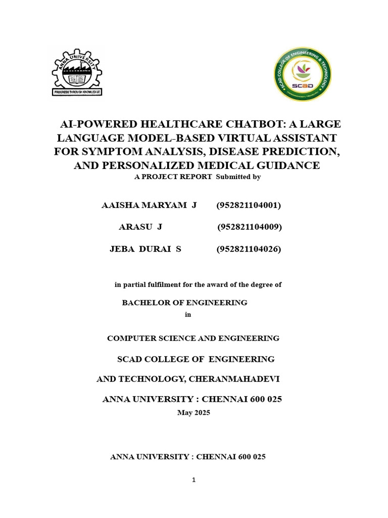 Ai Virtual Assistant - Final Year Report | PDF | Artificial ...