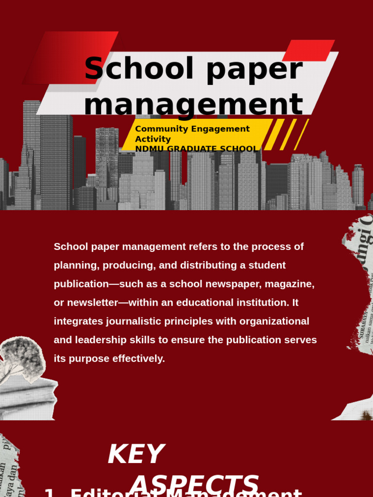 School Paper Management Guide | PDF | Page Layout | Human Communication