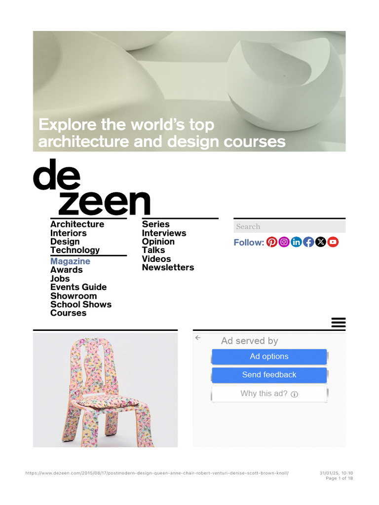 Postmodern Queen Anne Chair Design | PDF