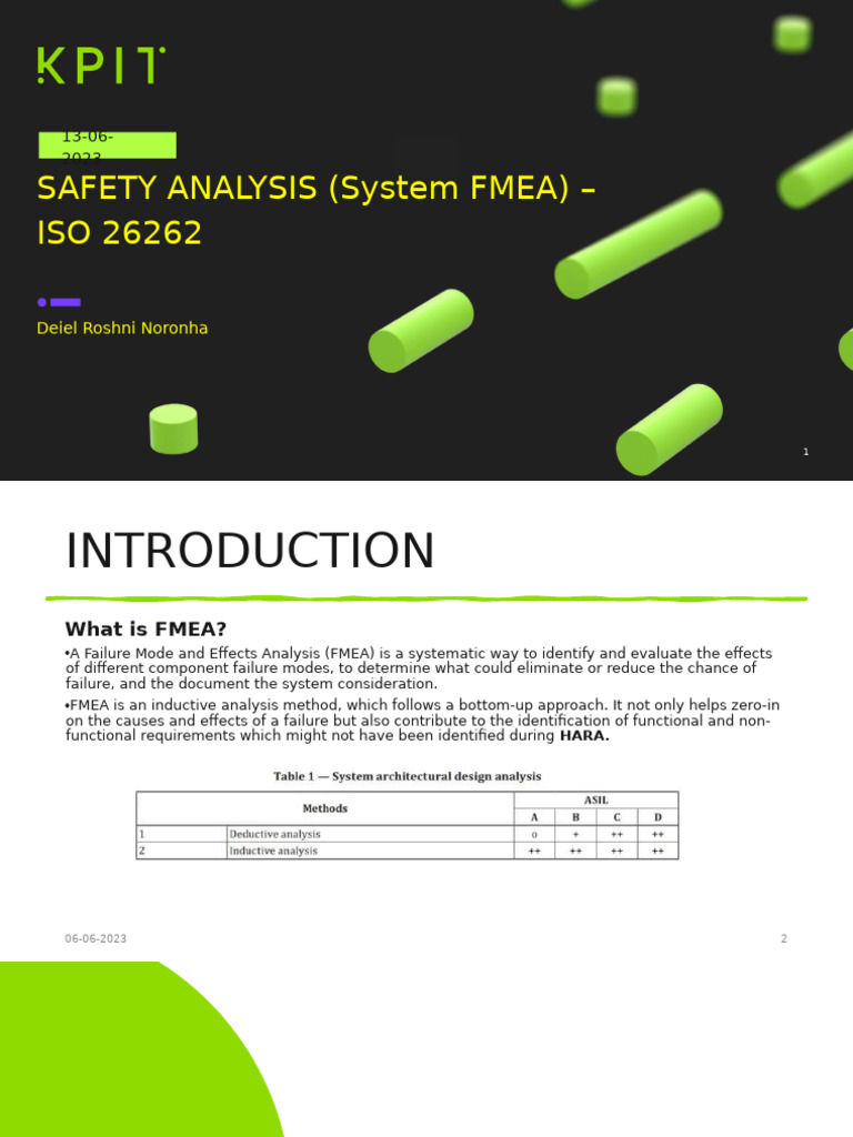 FMEA Safety Analysis for ISO 26262 | PDF