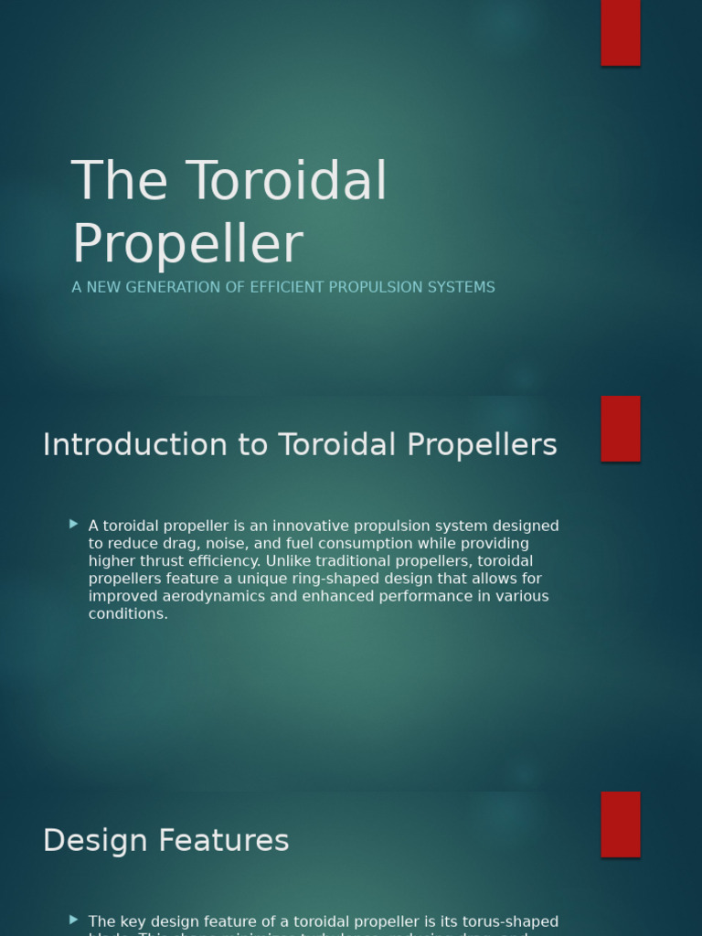 Efficient Toroidal Propellers Explained | PDF | Propeller | Propulsion