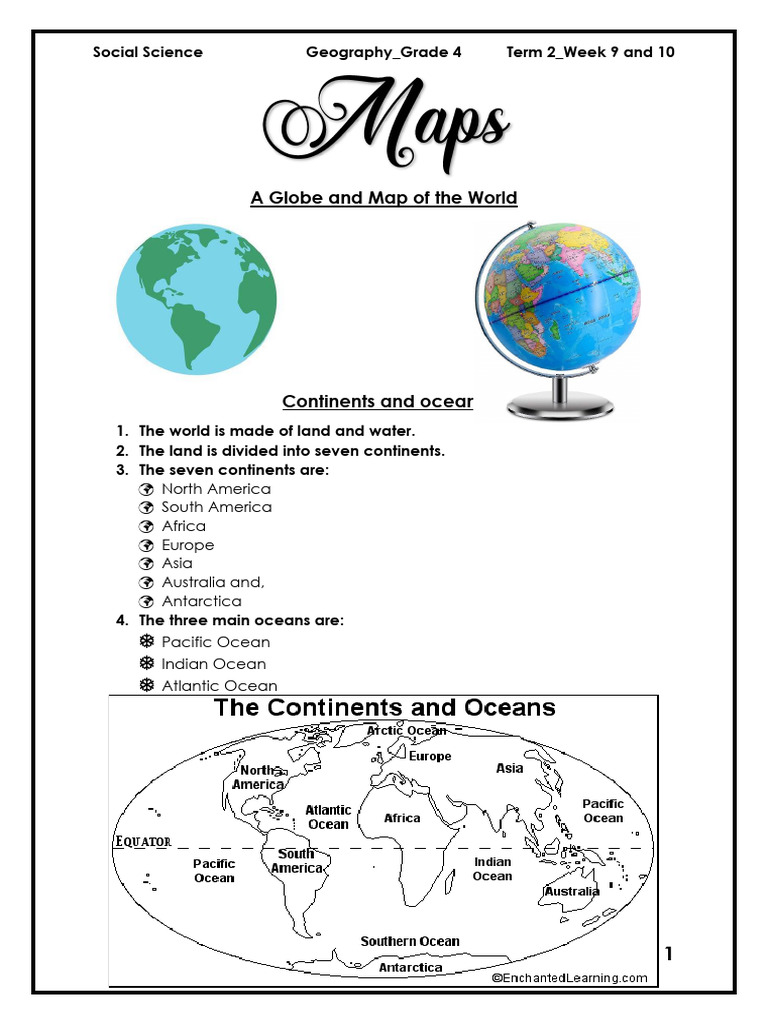 Geography for Grade 4: Continents & Oceans | PDF