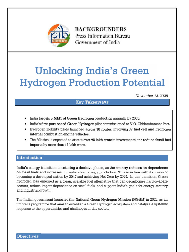 Green Hydrogen | PDF