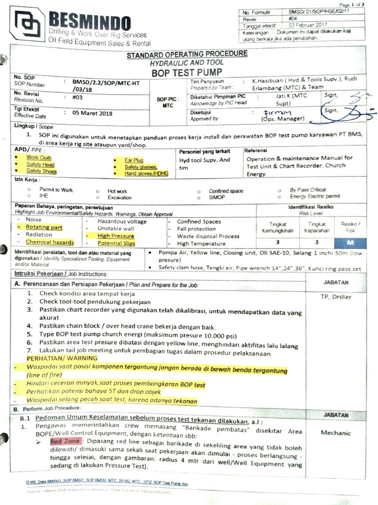 2 BOP Test Pump | PDF