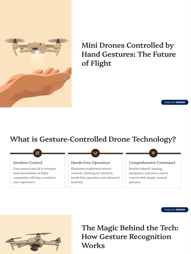 Mini Drones Controlled by Hand Gestures the Future of Flight | PDF ...