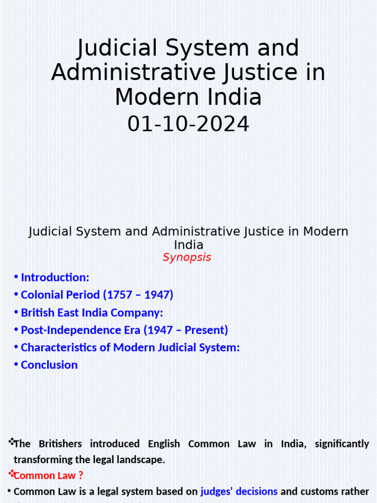 Modern Indian Judicial System Overview | PDF | Judiciaries | Supreme Courts