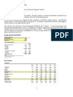 GSL Investment Memo and Model