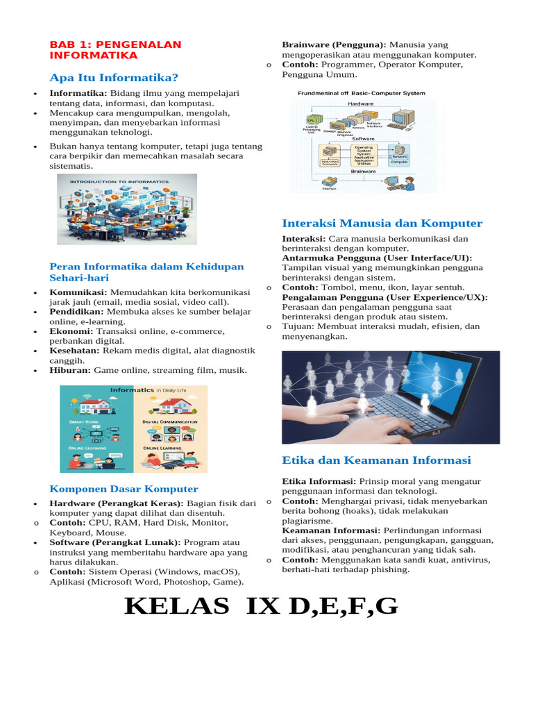 Pengenalan Informatika dan Komputasi | PDF