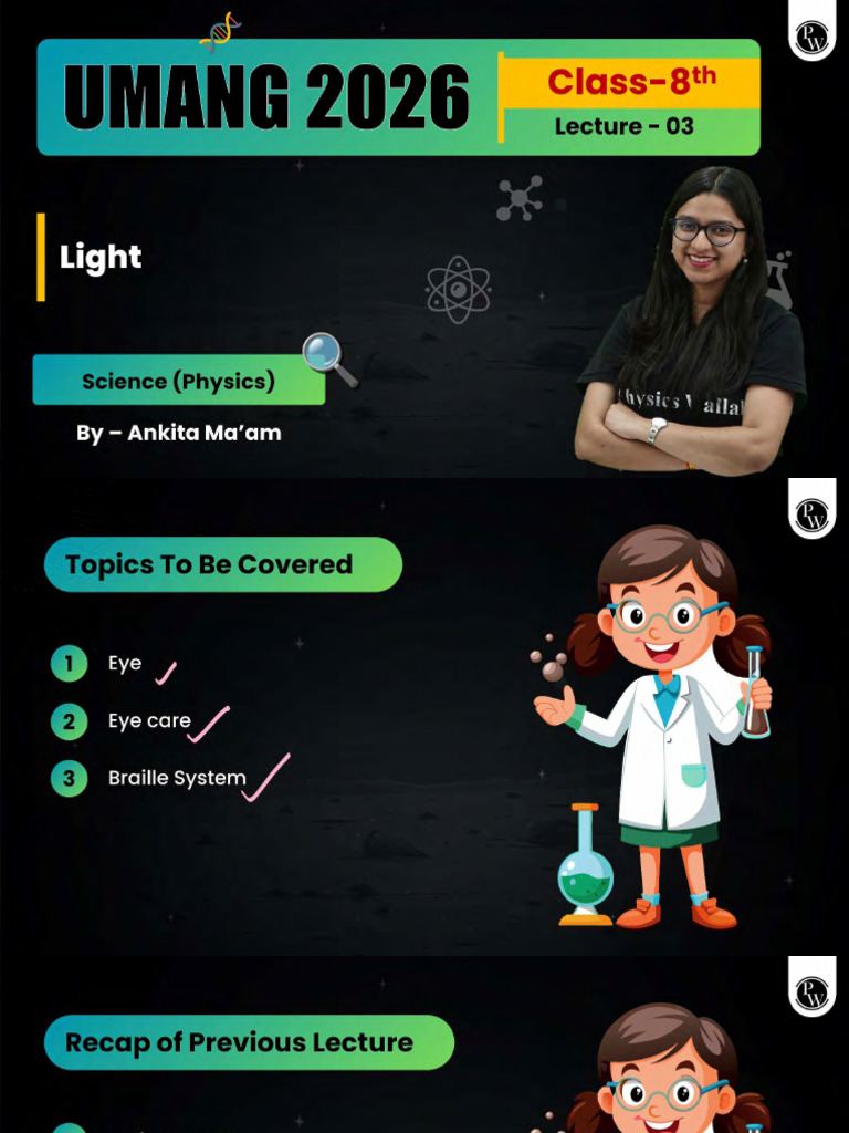 Physics - Light 03 - Class Notes | PDF