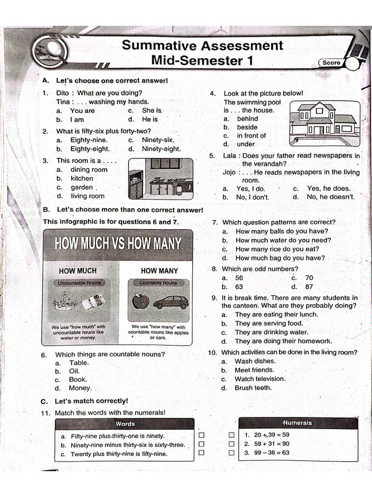 Daily Test Class 4 | PDF