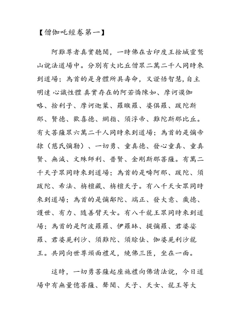 繁体《僧伽吒經》 褚遂良字体白旸整理 | PDF