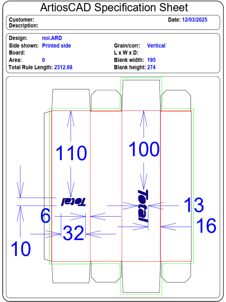 ArtiosCAD Specification Sheet Details | PDF
