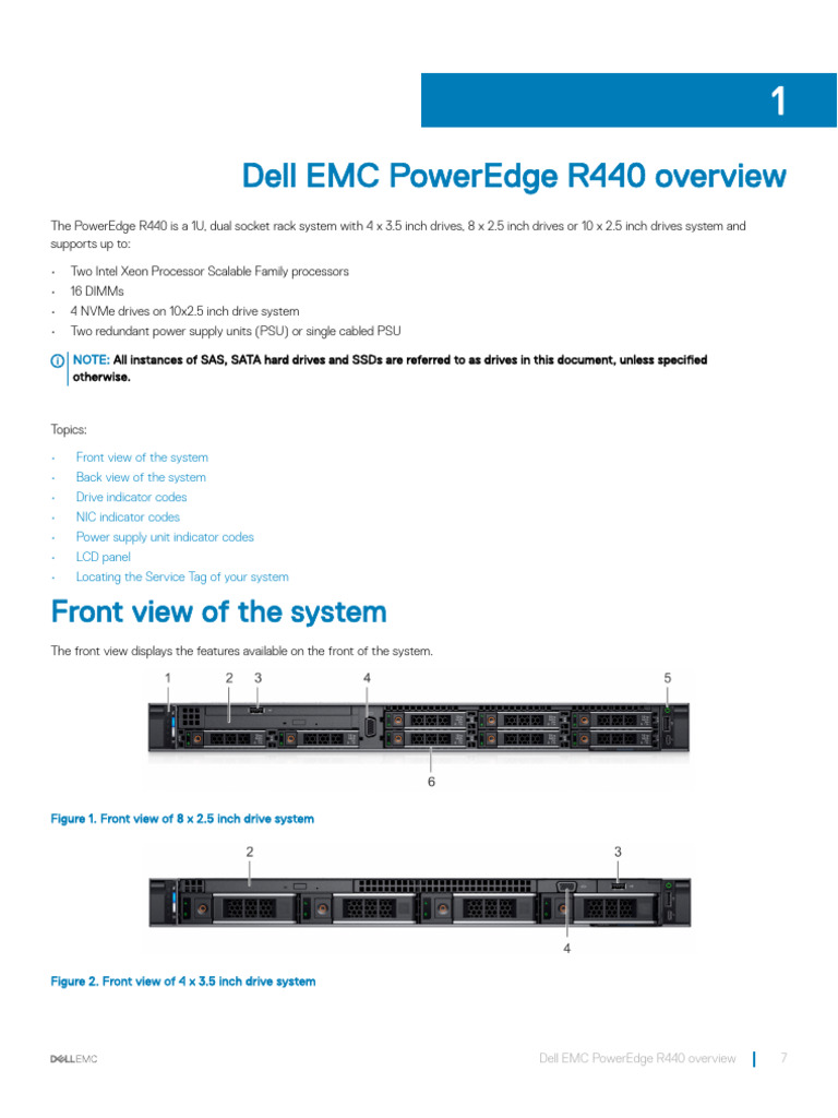 Dell EMC PowerEdge R440 Features Guide | PDF | Usb | Computer Architecture