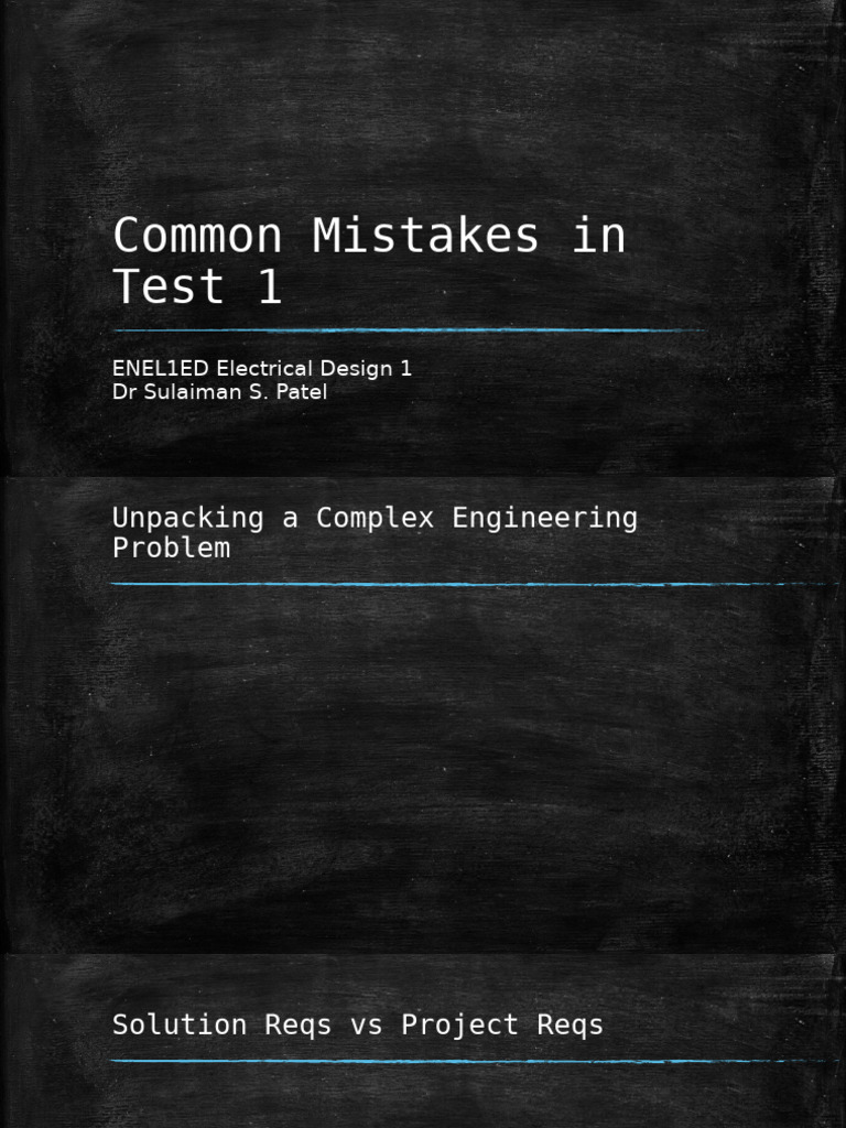 Common Mistakes in Test 1 | PDF