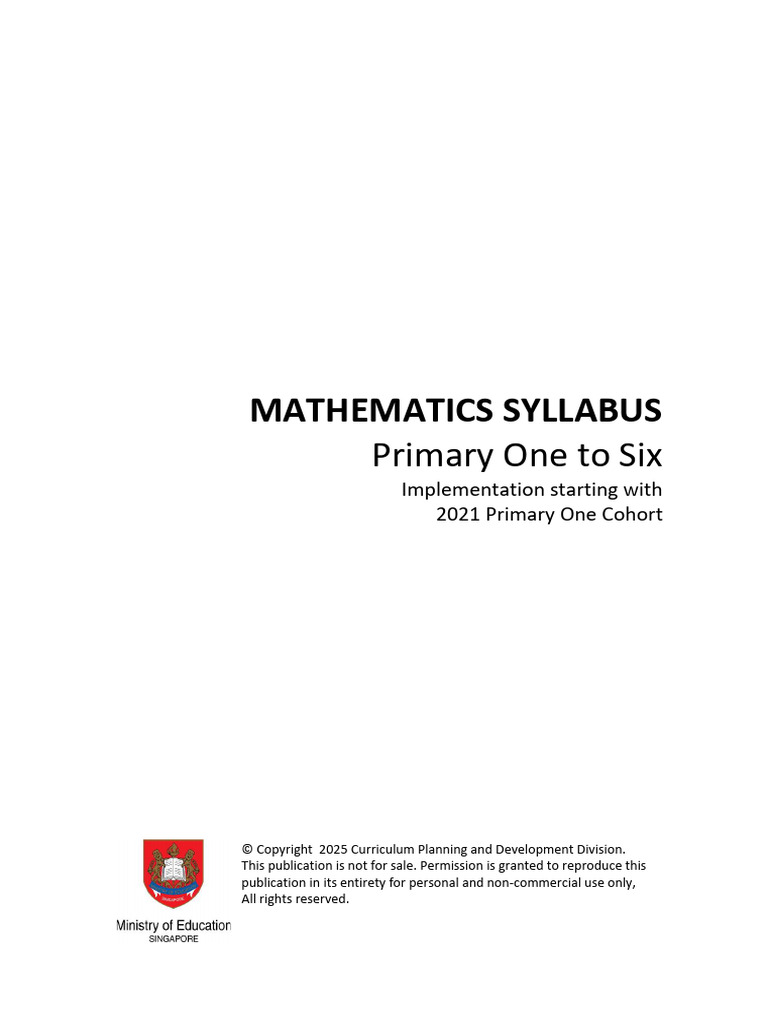 Primary Mathematics Syllabus Overview | PDF | Educational Assessment ...