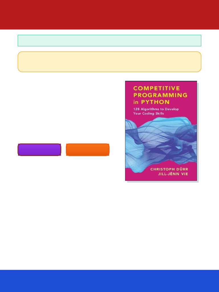 Competitive Programming in Python: 128 Algorithms to Develop your ...