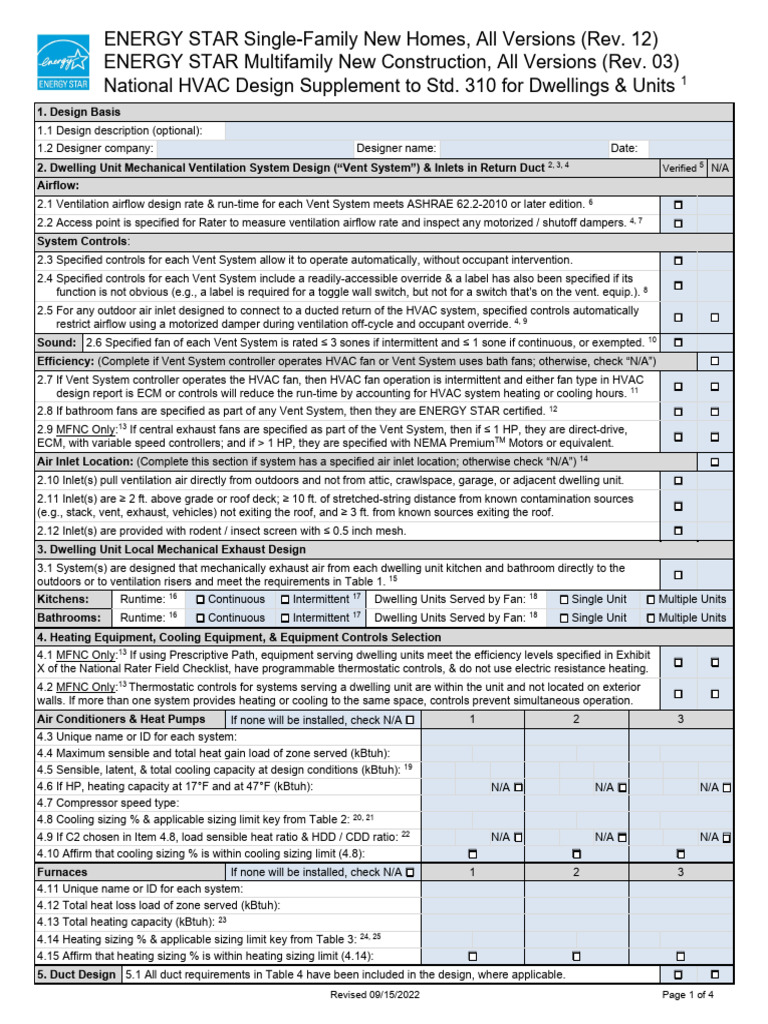 HVAC Design for ENERGY STAR Homes | PDF | Duct (Flow) | Air Conditioning