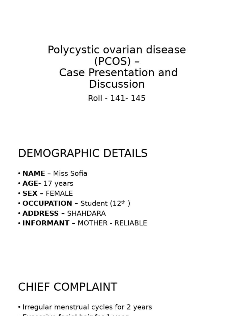 PCOS Case Study: Symptoms and Management | PDF | Polycystic Ovary ...