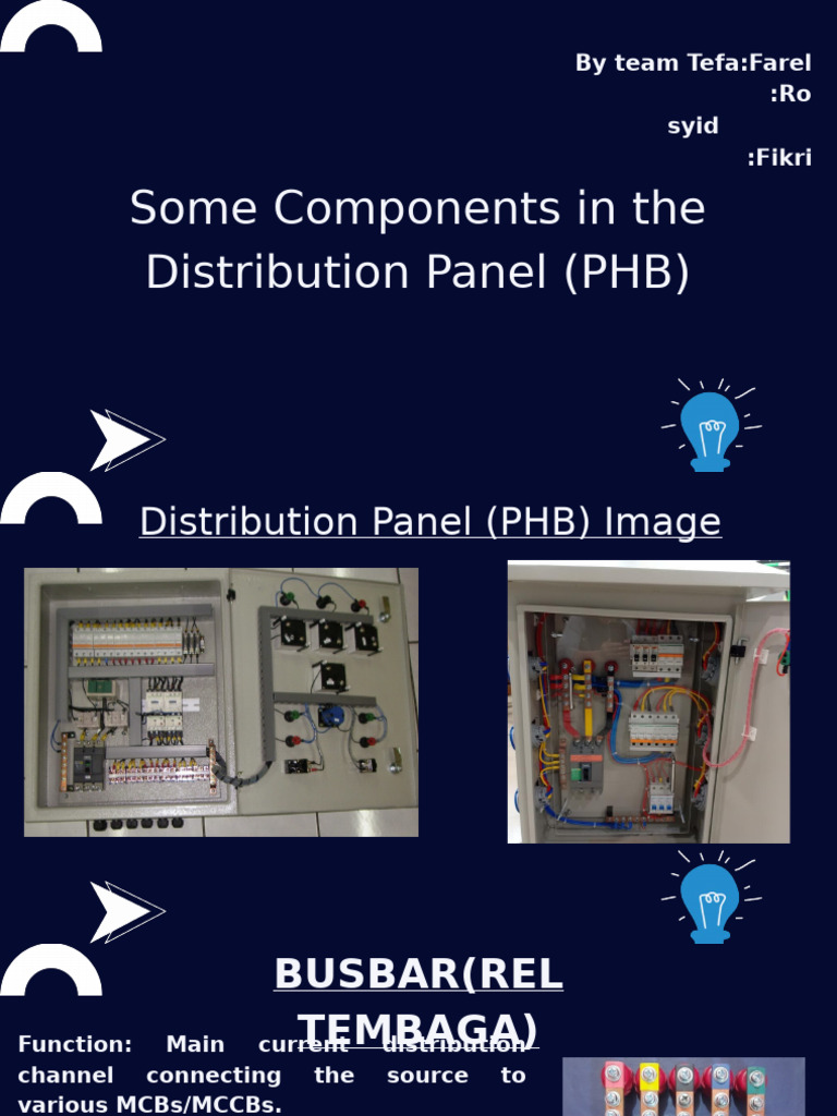 Distribution Panel Components Guide | PDF | Fuse (Electrical) | Voltage