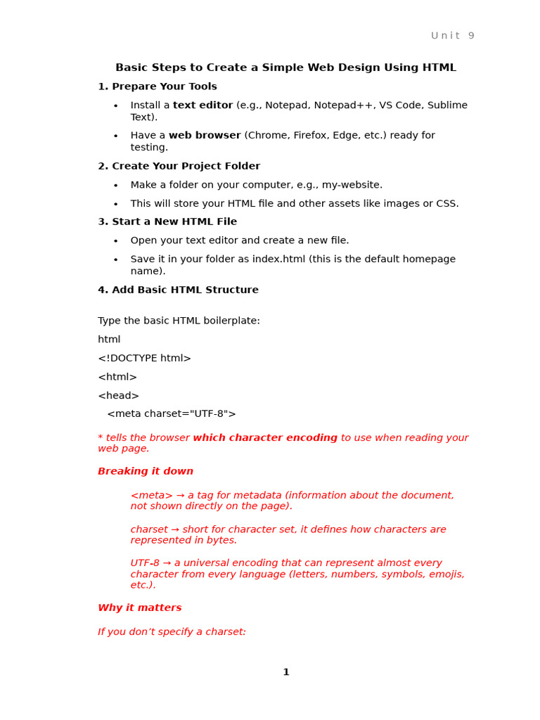 Simple HTML Web Design Guide | PDF | Html | World Wide Web