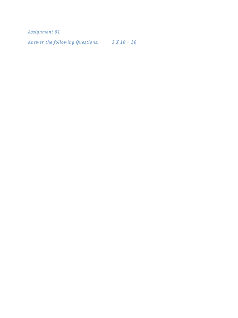 Assignment 01 | PDF
