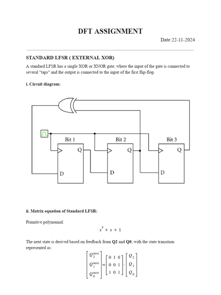 LFSR and Signature Register Overview | PDF | Computing | Digital ...