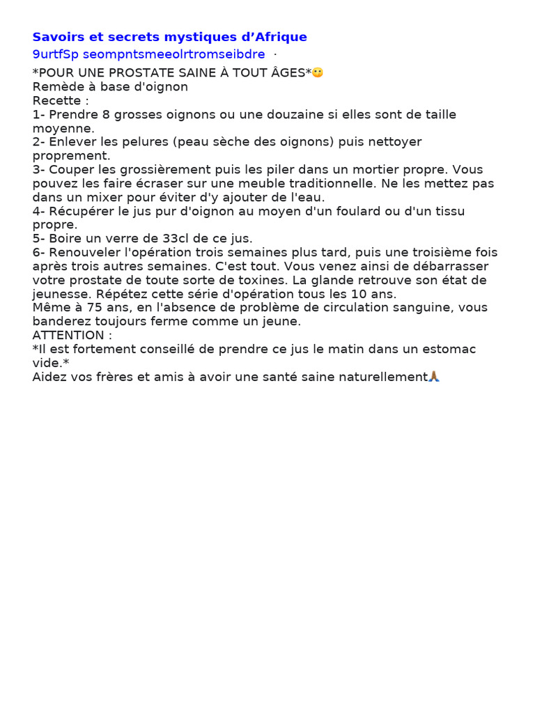 Remède naturel pour une prostate saine PDF — free download
