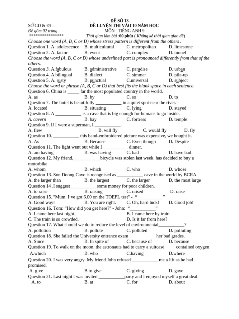 English Exam Practice for Grade 9 | PDF | Smoking | Cigarette