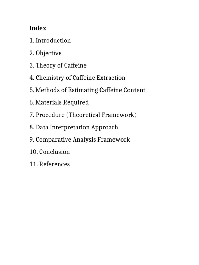 Caffeine Content Analysis in Coffee | PDF | Coffee | Caffeine