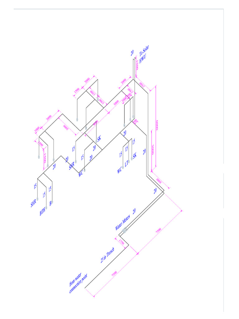 Attachment 1 - Cold Water Reticulation Drawing - 2025 | PDF | Bathing ...