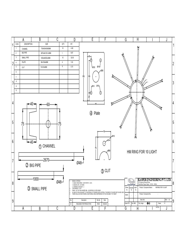 Engineering Specifications for HM Ring | PDF | Pipe (Fluid Conveyance ...