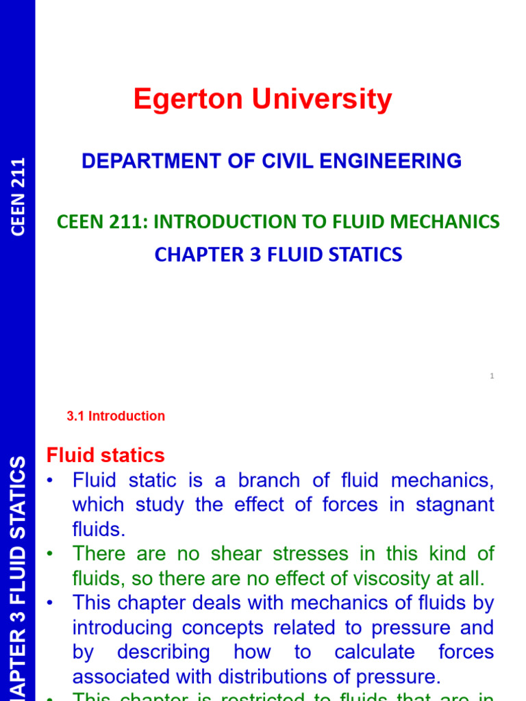 Fluid Statics: Principles and Applications | PDF | Pressure | Force
