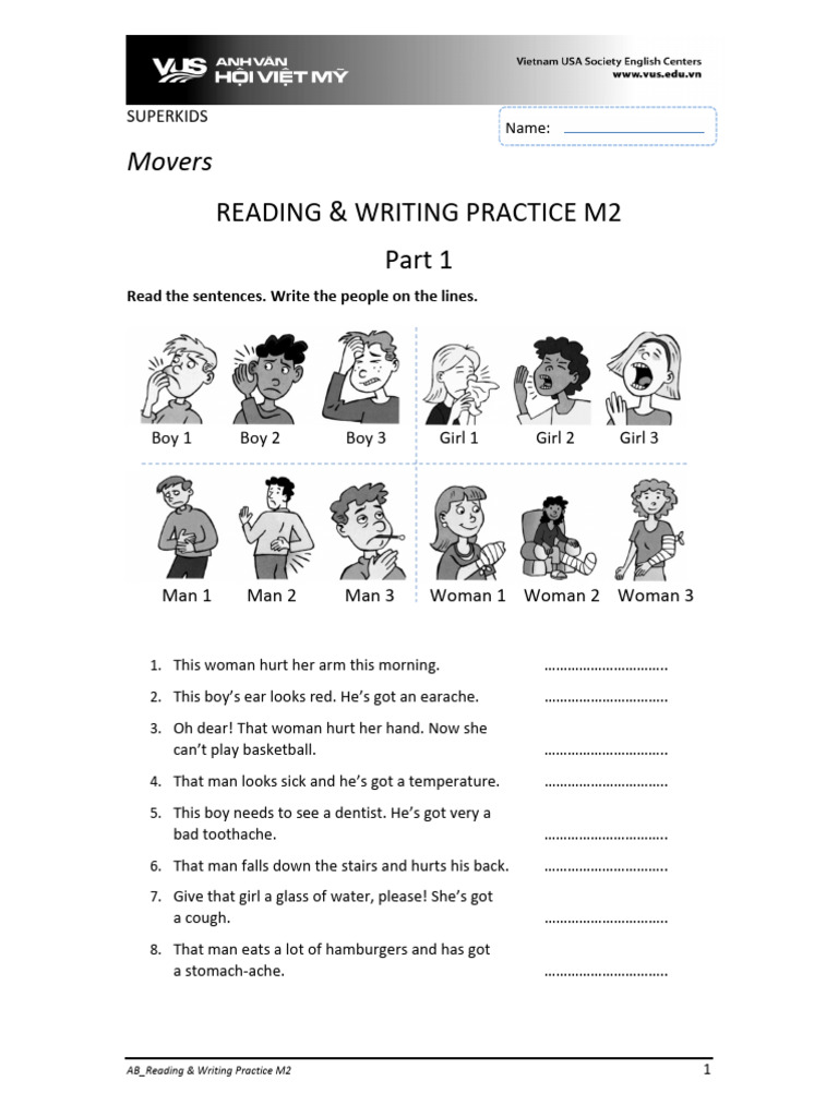 Superkids Reading & Writing Practice M2 | PDF