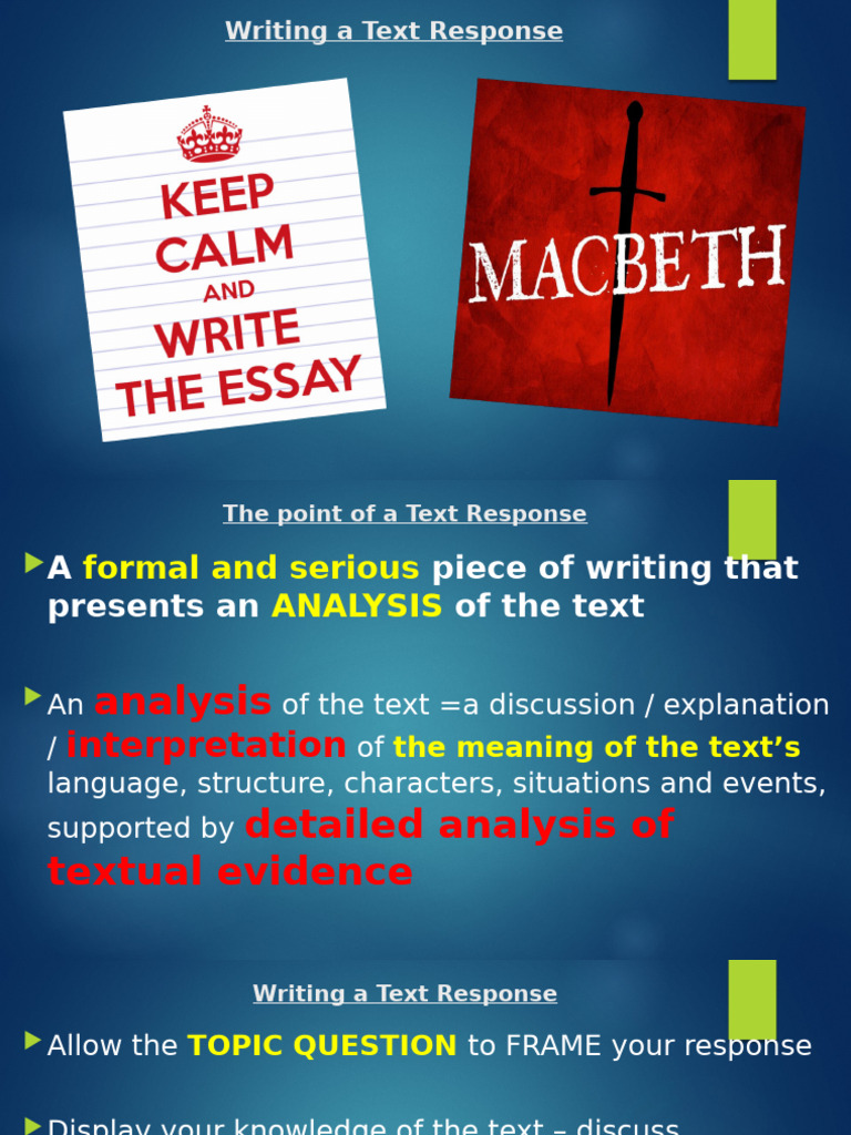 How to Write a Text Response Essay | PDF | Argument | Essays